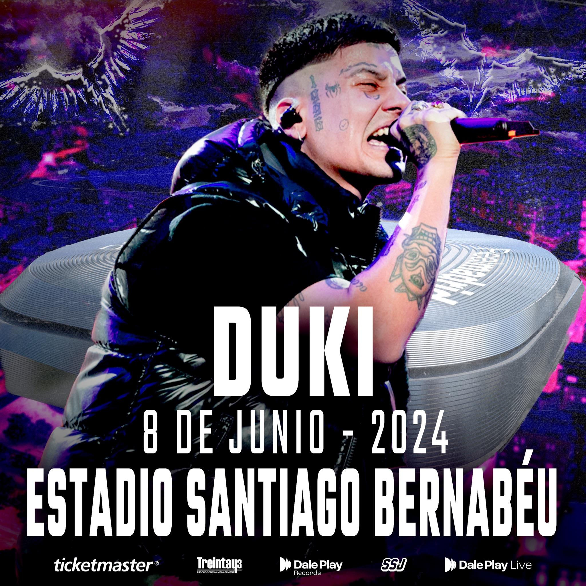 Duki, Show en el Estadio Santiago Bernabéu 8 de Junio 2024 Cine Frame