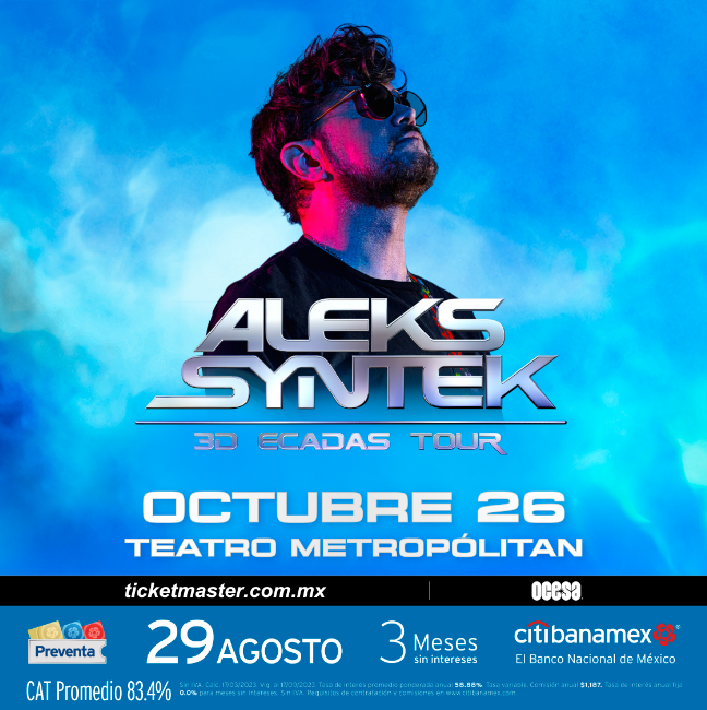 ALEKS SYNTEK REGRESA CON NUEVO TOUR Cine Frame