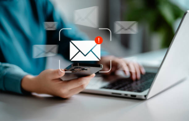 Women using smartphones check email notifications inbox have spam viruses message with warning caution, junk and trash mail, security terms cybersecurity concept