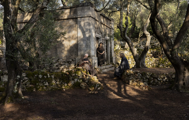The Return, directed by Uberto Pasolini, with Ralph Fiennes (Odysseus),  Juliette Binoche (Penelope), Charlie Plummer (Telemachus), Marwan Kenzari (Antinous), Claudio Santamaria (Eumaeus).