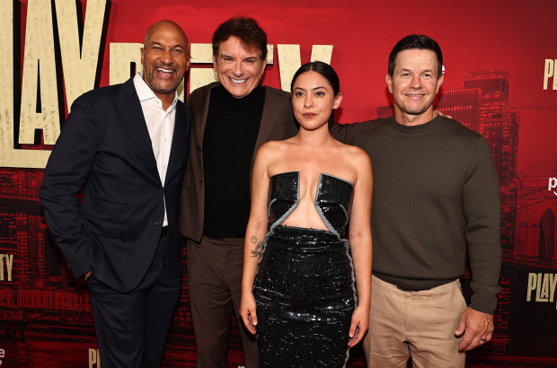 New York, New York - 9/24/25 World Premiere of “ Play Dirty  “ From Amazon MGM Studios  
 
 -PICTURED: Keegan -Michael Key , Shane Black , Rosa Rosa Salazar and Mark Wahlberg                                       
- PHOTO by: Dave Allocca / Starpix 
- Location: SVA