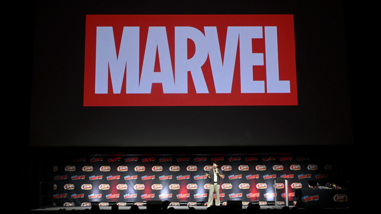 NEW YORK, NEW YORK - OCTOBER 11: Brandon Davis speaks onstage during the Marvel Television and Marvel Animation Panel at New York Comic Con at Javits Center in New York, NY on October 11, 2025. (Photo by Dave Kotinsky/Getty Images for Disney)