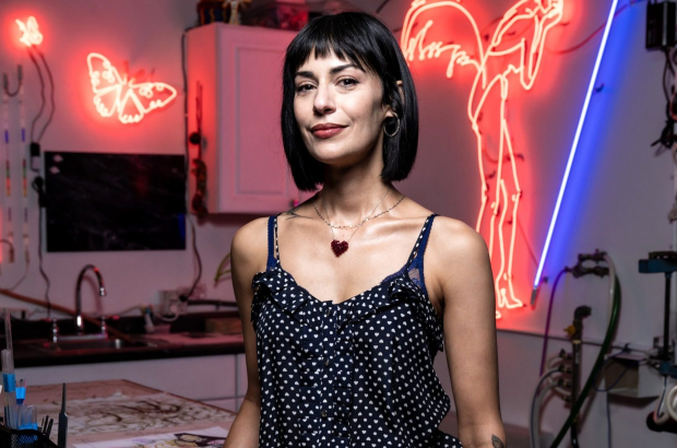 VAN NUYS, CALIFORNIA - AUGUST 18: Artist Leticia Maldonado photographed on August 18, 2025 in Van Nuys, California. (Photo by Timothy Norris/Getty Images for The Recording Academy)