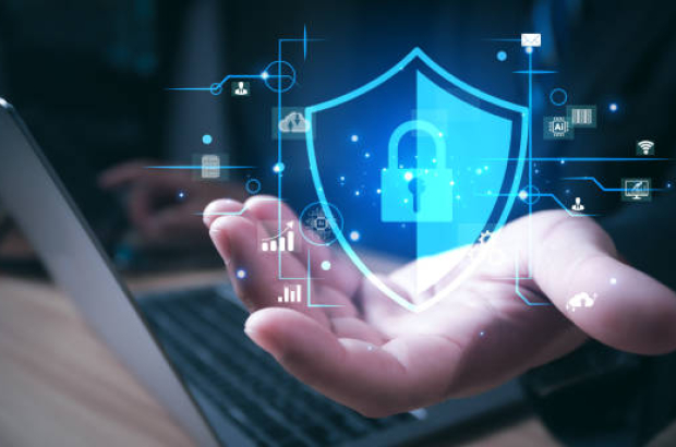 Cyber security technology digital information, lock mark cybersecurity internet, protect attacks from a hacker. concept of password privacy on an online system, secure data from crime, virus cyber.