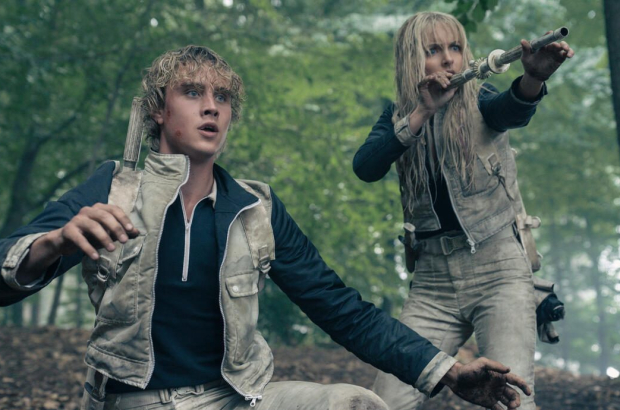 Joseph Zada as Haymitch Abernathy and McKenna Grace as Maysilee Donner in The Hunger Games: Sunrise on the Reaping. Photo Credit: Murray Close