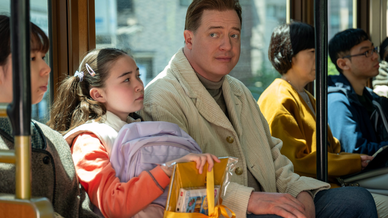 Shannon Gorman and Brendan Fraser in RENTAL FAMILY. Photo by James Lisle/Searchlight Pictures. © 2025 Searchlight Pictures. All Rights Reserved.
