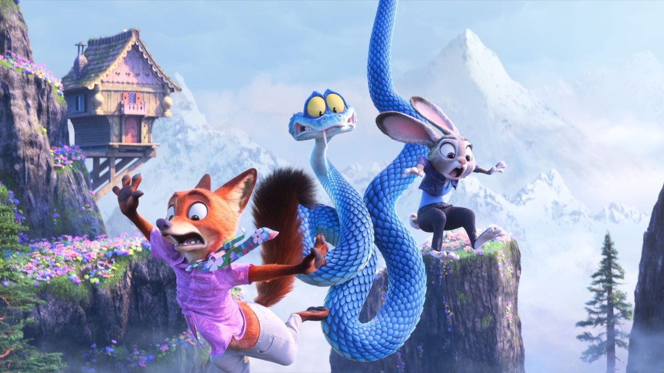 UNRAVELED – In Walt Disney Animation Studios’ “Zootopia 2,” rookie cops Judy Hopps (voice of Ginnifer Goodwin) and Nick Wilde (voice of Jason Bateman), who find themselves unraveling a mystery alongside a snake called Gary De’Snake (voice of Ke Huy Quan). From the Oscar-winning team of Disney Animation chief creative officer Jared Bush and Byron Howard (directors) and Yvett Merino (producer), “Zootopia 2” releases in theaters Nov. 26, 2025. © 2025 Disney Enterprises, Inc. All Rights Reserved.